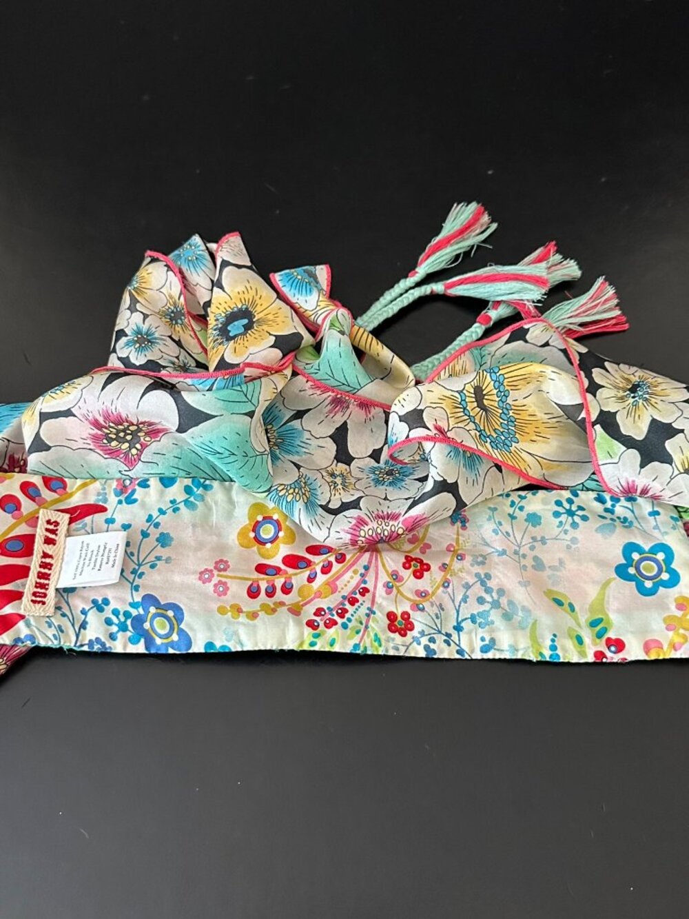πΊβ¨ Johnny Was Obi Belt Beaded Embroidered Silk Sash Boho Chic Statement β¨πΊ - Picture 10 of 16